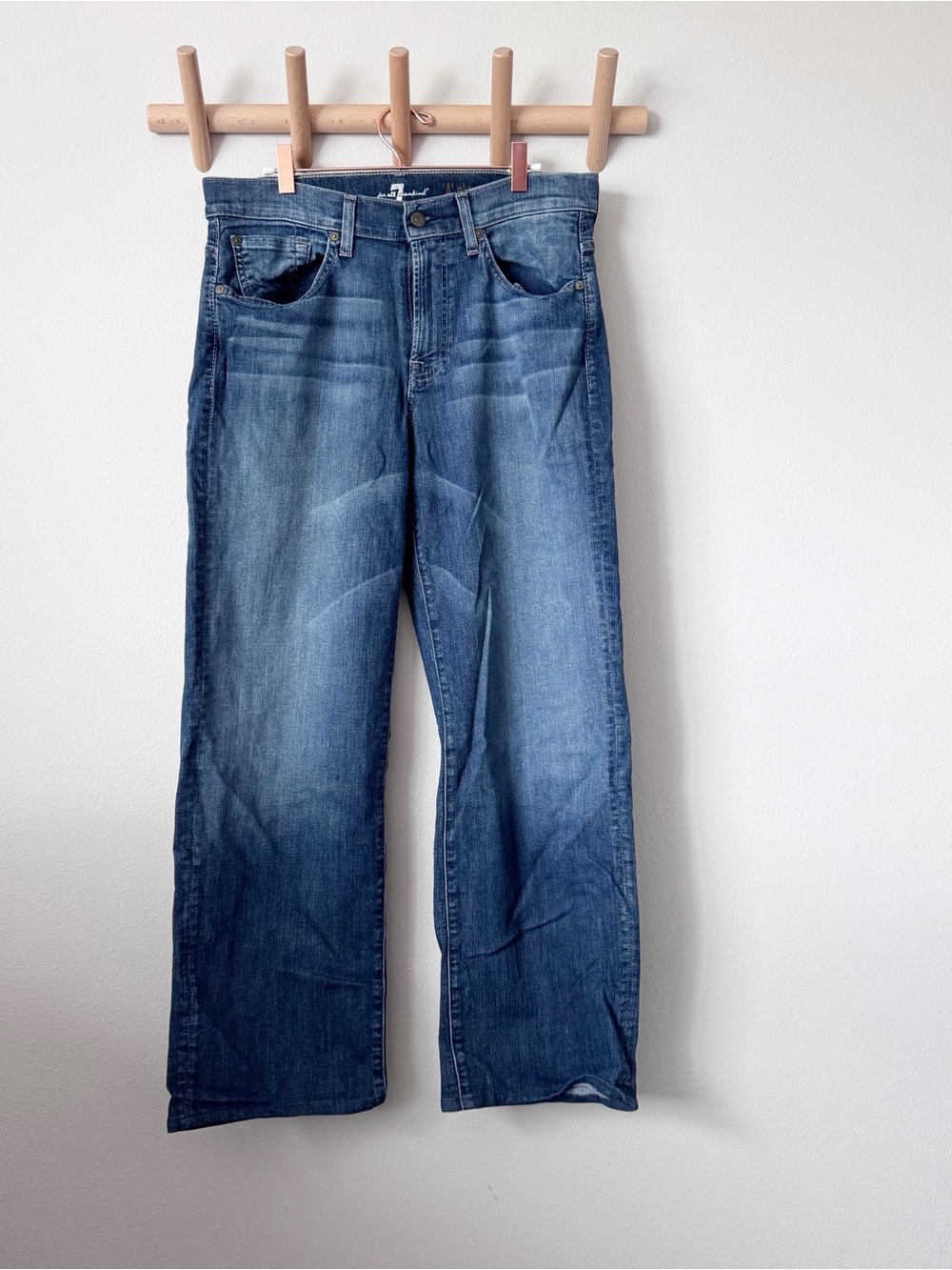 7 For All Mankind Men’s Medium Blue A Pocket Straight Leg Jeans 34/30